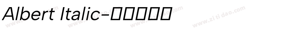 Albert Italic字体转换